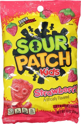 SOUR PATCH KIDS Strawberry Soft & Chewy Candy, 8 oz