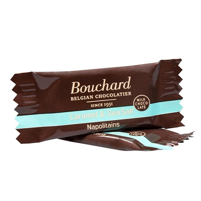 Bouchard Belgian Milk Chocolate Caramel Sea Salt Napolitains 35.3 OZ (2.2 LB/1KG)
