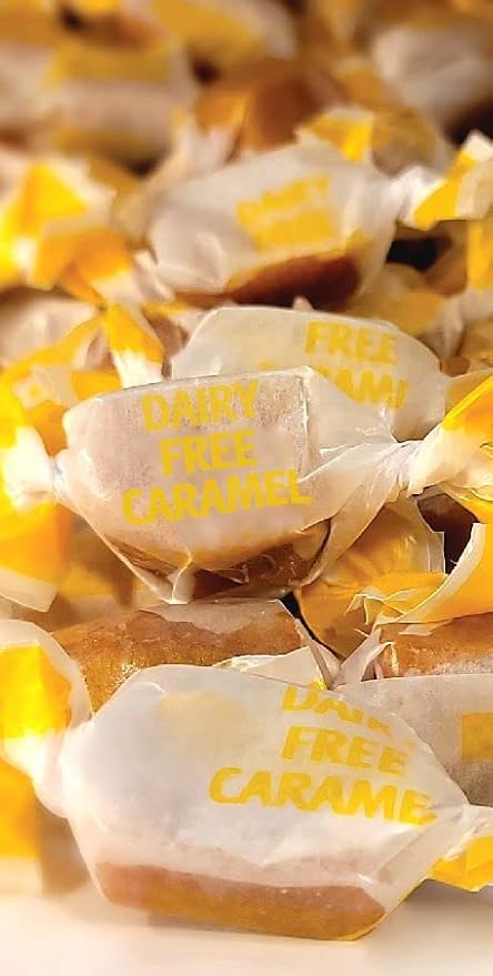 AvenueSweets - Handcrafted Organic Dairy Free Vegan Individually Wrapped Soft Caramels - 1 lb Box - Vanilla