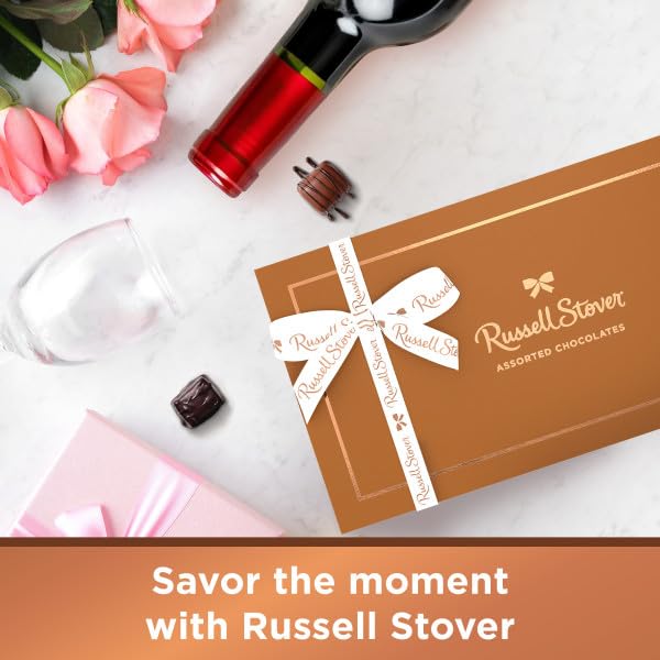 NEW - RUSSELL STOVER Assorted Milk & Dark Chocolate Gift Box, 16 oz. (≈ 28 pieces)