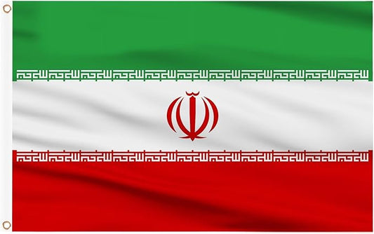AhfuLife Iran Flag 3x5 Ft, Large Iran Flags for Outside - Double Side with Brass Eyelets for Olympic Party Decorations Bar Garden Street Decoration Indoor Outdoor