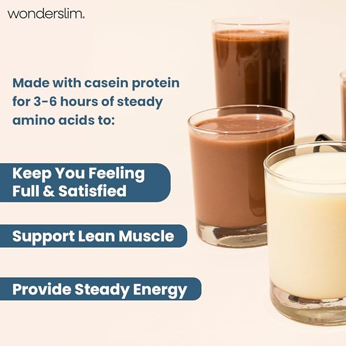 WonderSlim Meal Replacement Shake, Variety Pack, 15g Protein, 24 Vitamins & Minerals, Gluten Free (7ct)