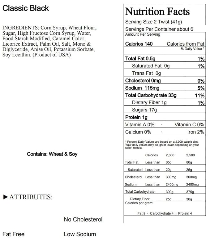 Classic Black Licorice - FAT FREE Old Fashioned Gourmet Licorice Twists - A Must Try Quality Licorice Candy with Unique Flavor Unlike Any Other - 8 oz. bag