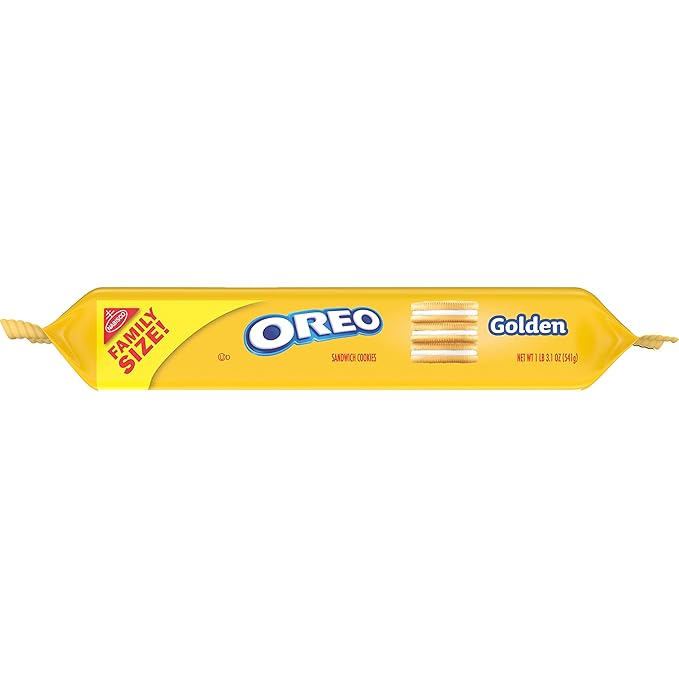 OREO Golden Sandwich Cookies, Family Size, 12 - 19.1 oz Packs