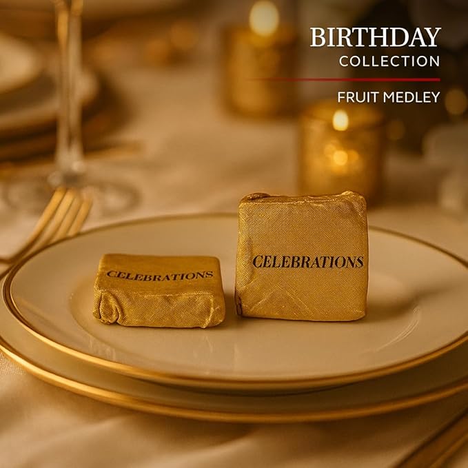 Laumière Gourmet Fruits - Superfood Parfait Collection [Birthday Edition] - Square (16 Pcs) - Happy Birthday Gifts for Women - All Natural Birthday Food Gifts - Healthy Birthday Gift