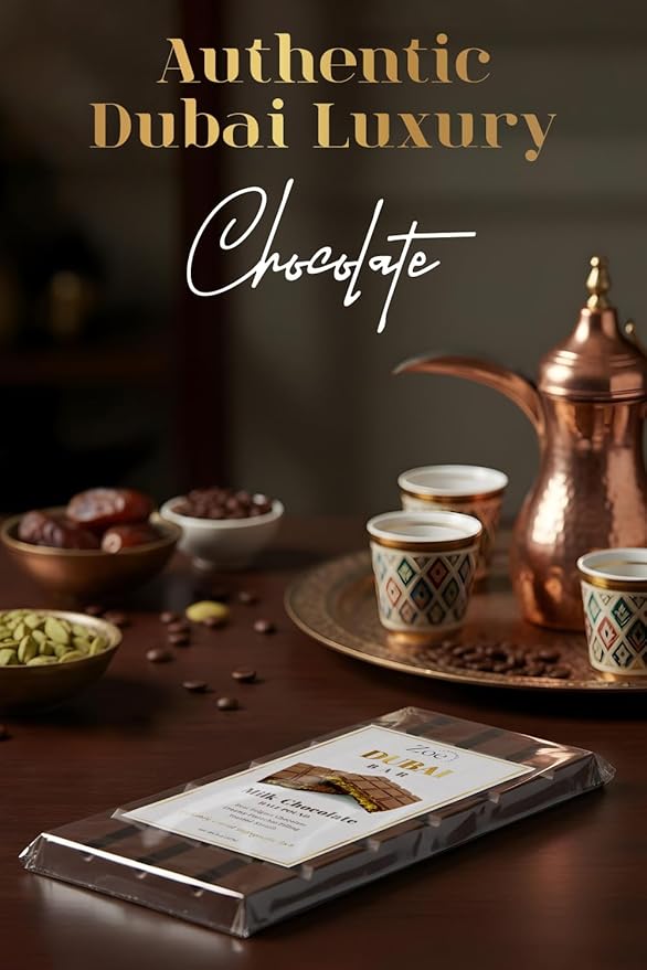 CRAVINGS BY ZOE Gourmet Dubai Chocolate Bar, 1/2lb Real Belgian Milk Chocolate, Creamy Pistachio, and Toasted Kataifi Filling