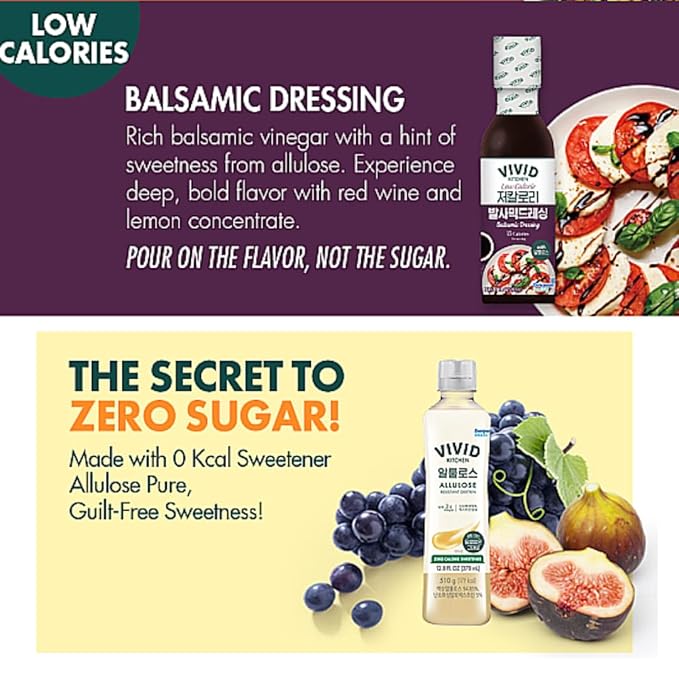 VIVID Kitchen Zero Sugar & Low Calorie Dressings | Italian/ Oriental/Balsamic Dressing (Salad Dressing) 7.5 fl oz – Soy-Sesame Based Asian Salad Dressing – Keto & Vegan Friendly – No Sugar, No Preservatives (Italian Dressing (Zero Sugar))