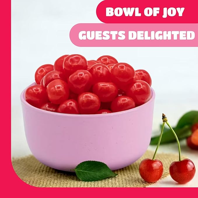 Cherry Sours Candy - 2 Pound Bulk Pack - Nostalgic Cherry Sour Balls for Parties and Everyday Treats - Red Candy for Holiday Buffets - Chewy Sweets - Valentines Candies