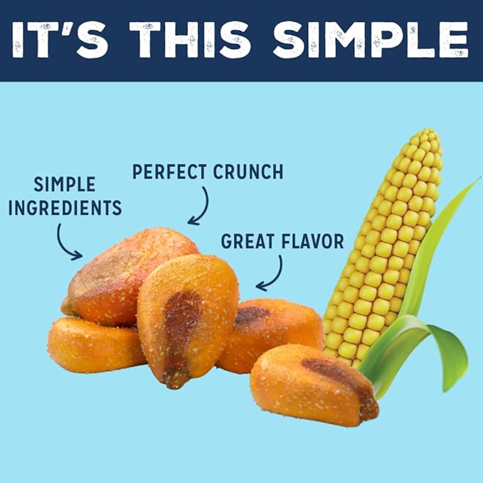 LOVE CORN Fab Four - Sea Salt, BBQ, Salt & Vinegar, Hot Spicy 0.7oz x 20 Delicious Crunchy Corn Healthy Family Snacks Gluten Free, Kosher, NON-GMO Alternative for Chips, Nuts, Crackers Pretzels