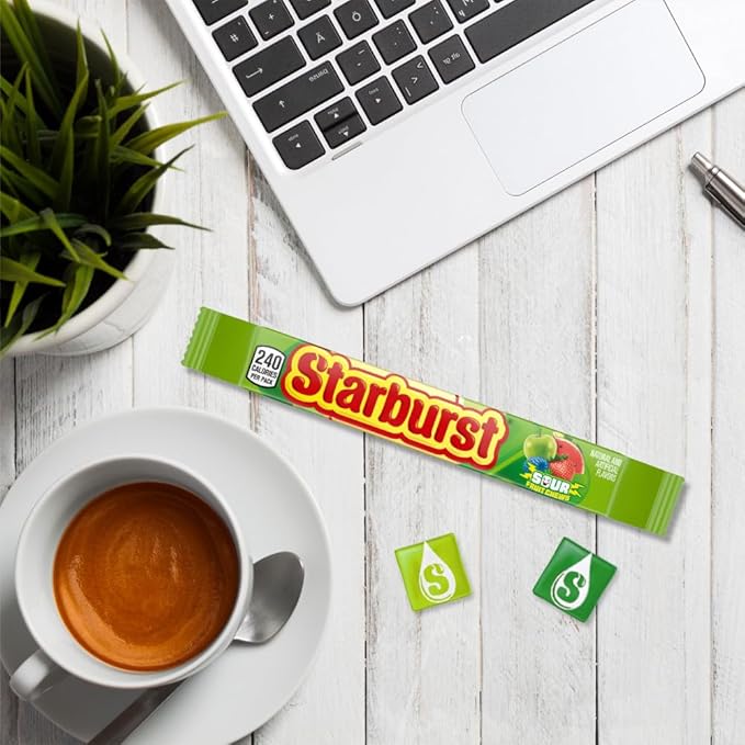 STARBURST Sour Chewy Candy Individually Wrapped Tart Fruit Chew, Share Size, 2.07 Oz Pack, 24 Count