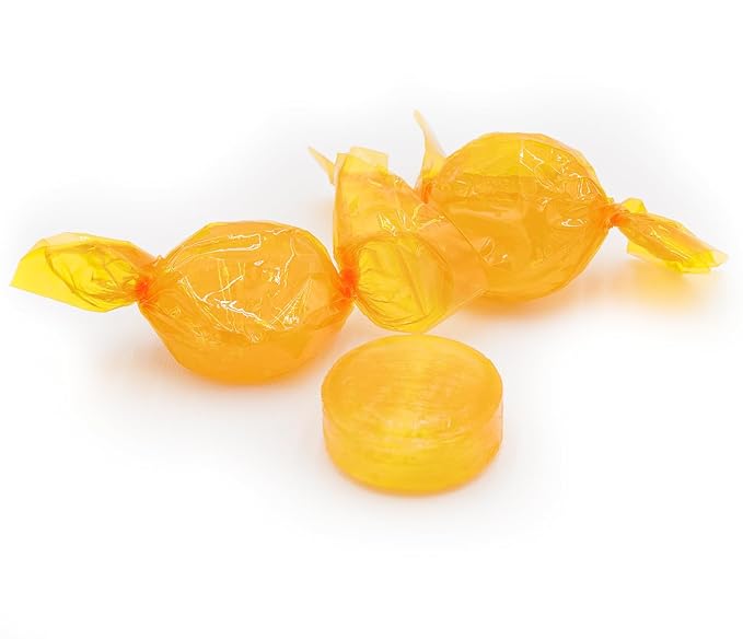 BUTTERSCOTCH Hard Candy Discs 2 lb – Bulk Bag, Sweet & Buttery Flavor, Individually Wrapped (146 Pieces)