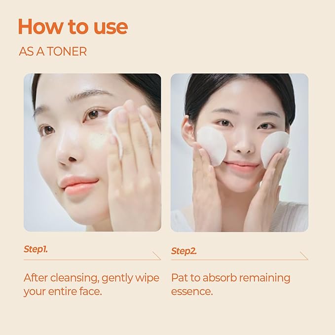 SKINFOOD Carrot Carotene Toner Pads, Hydrating & Soothing for Dry Skin, Instant Cooling, After Sun & Heat Care, Cotton Facial Toner Pads, Korean Skincare for Face (60 Counts)