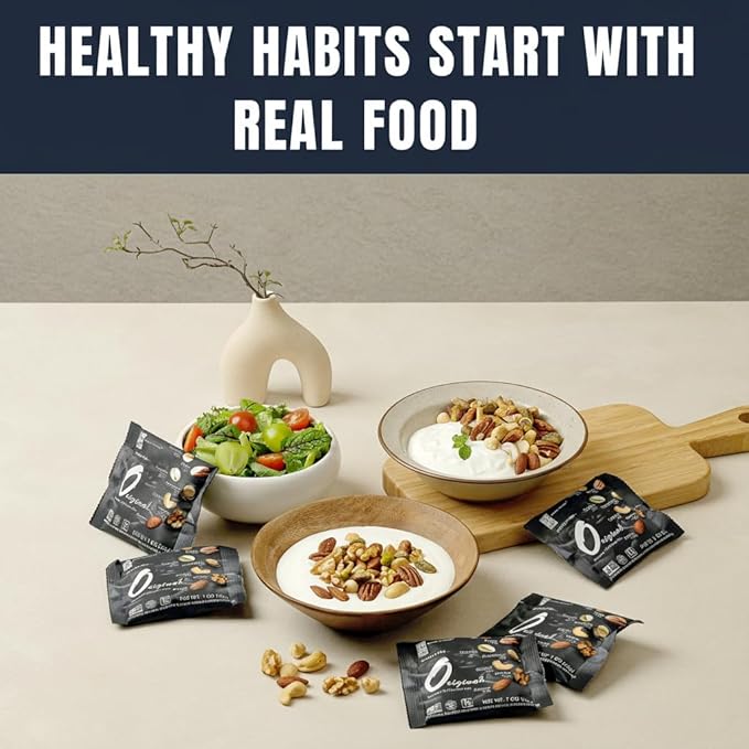 Roastery Coast - Daily Nuts Original Mixed Nuts | Mixed Nuts Packs | Individually wrapped snacks | Unsalted | Nut Snacks | No peanuts | Deluxe assorted snack (22 Packs)