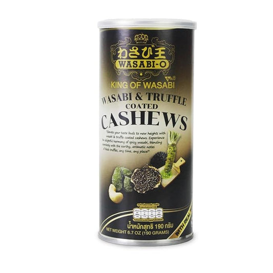 WASABI-O Real Wasabi and Truffle Coated Cashews - Gourmet Snack 6.7oz
