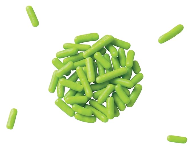 DecoPac Lime Green Sprinkles | Extra Large 26oz Pack | Cake Sprinkle Mix, Fancy Sprinkles For Cake Decorating, Handheld Container, Candy Sprinkles, Cake Sprinkles - Lime Green