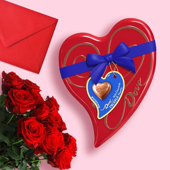 Dove Milk Chocolate Truffle Candy, 5.82 Heart Tin