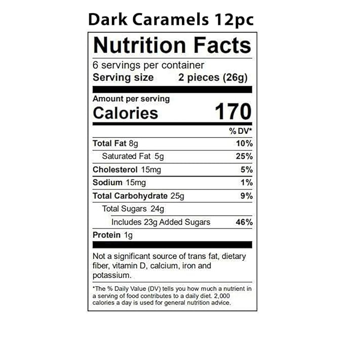 Vermont Nut Free Chocolates Boxed Chocolate Caramels (Dark Chocolate) 12-Piece, Nut-Free, Egg-Free, Kosher