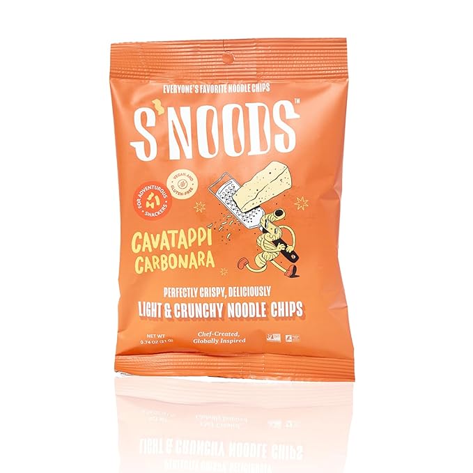 S’NOODS Slurps Up Chips Variety Pack - Light & Crunchy Noodle Chips - Plant-Based Protein - Vegan Snacks - Gluten-Free - Perfectly Crispy & Delicious - For Adventurous Snackers - 0.74 oz (12 Pack)