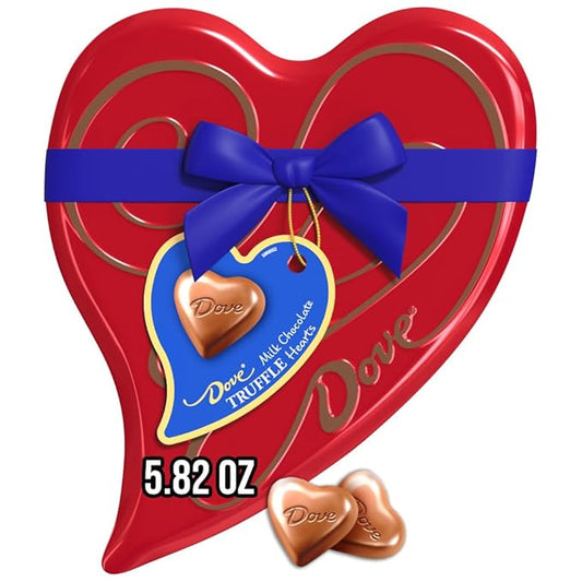 Dove Milk Chocolate Truffle Candy, 5.82 Heart Tin