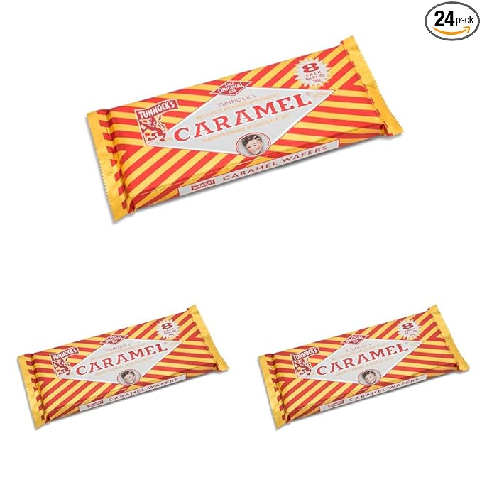Tunnock's Real Milk Chocolate Caramel Wafers 24 Pack of 30g (Pack of 1)