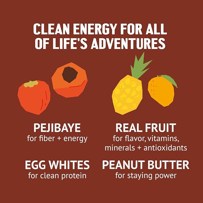 PEJI BAR Superfood Energy Bars | Choco Nana Banana Chocolate Flavor | Gluten Free, 7g Protein, Fiber, Whole Ingredients, No Sugar Added | Adventure Ready Snack, 12 Count
