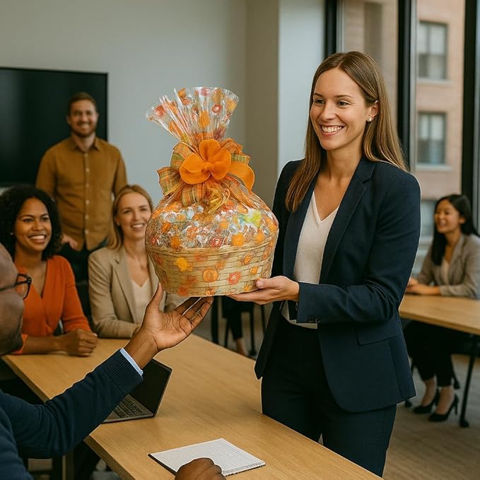 Handcrafted Gift Basket with Chocolates, Cookies, Snacks & Candy. Perfect for Birthdays, Sympathy, Holidays, Clients & Thank You Gifts (Upgrade: $84.99, Thanksgiving)