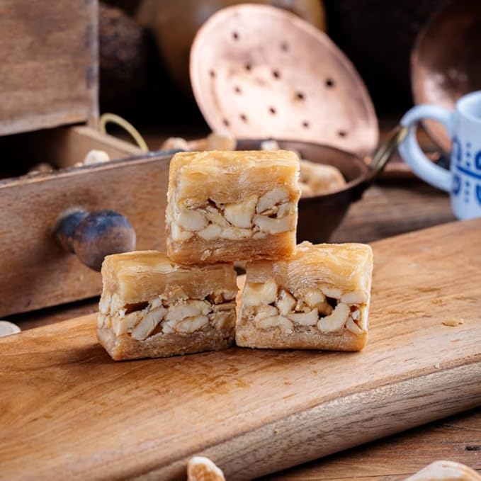 Snacklava Baklava Variety Pack (34 Pieces) - 2 Pistachio Baklava (6 Pieces), 2 Cashew Bakava (6 Pieces), 2 Walnut Baklava (8 Pieces) - No Artificial Ingredients, Colors or Preservatives - Premium Handmae Pastries