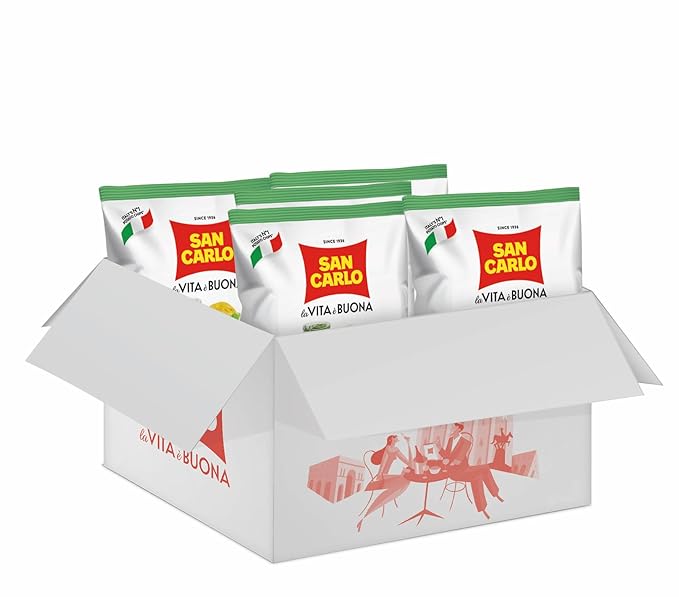 San Carlo Multi Pack 5X Pesto n°1 Italian Potato Chips - 150gr - for Snacking Bliss