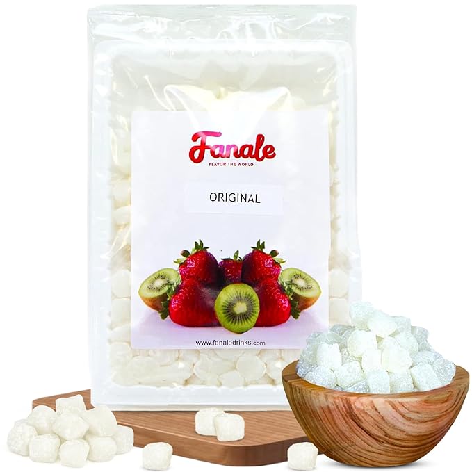 Fanale Mini Mochi Sweet Rice Cake | Original Flavor | White Color Snack for Frozen Yogurt Toppings Ice Cream Toppings Shaved Ice Toppings 300g | 10.6oz | 0.7lb MOC001