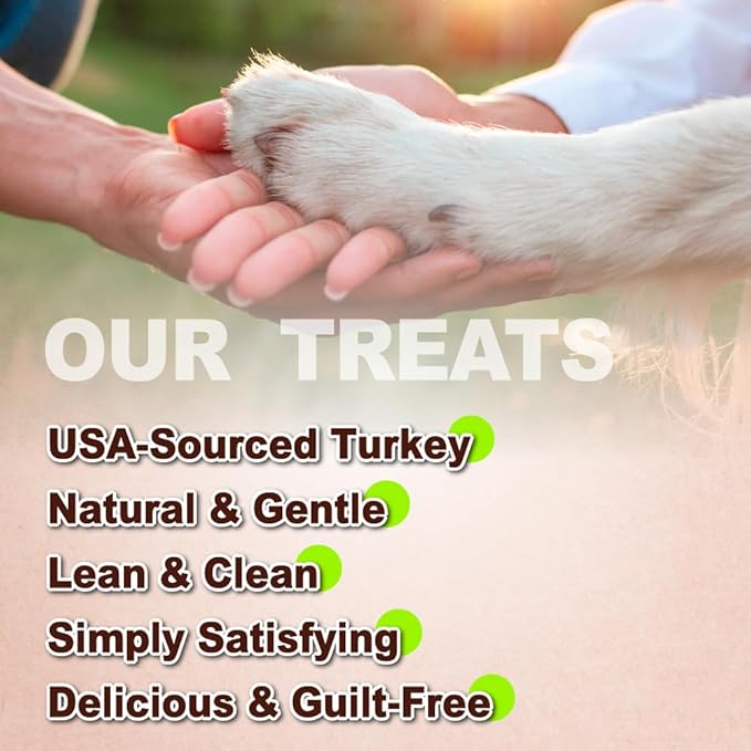 A Freschi srl Turkey Tendons for Dogs, USA-Sourced, Healthy Dog Treats, Rawhide-Free Puppy Chews, All Natural, Hypoallergenic Dog Treats, Soft Strips with Pumpkin, 3.5 oz Pack