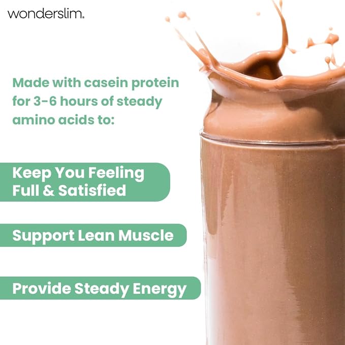 WonderSlim Meal Replacement Shake, CocoMint Cream, 15g Protein, 24 Vitamins & Minerals, Gluten Free (7ct)