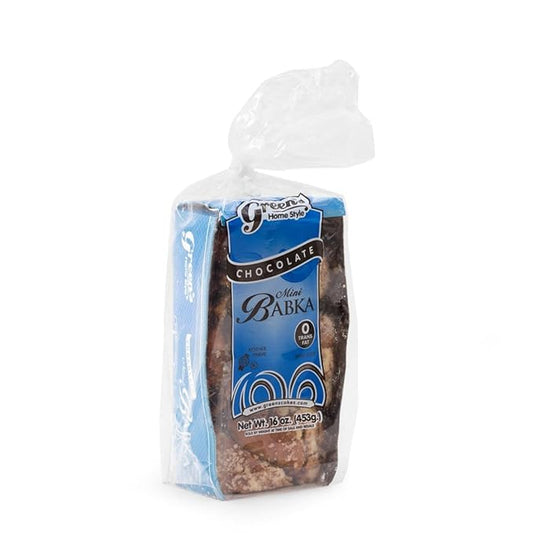 Green's Bakery Mini Chocolate Babka Sweet Yeast Kosher Cake - 16 oz.