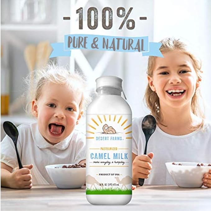Milk Camel Fresh Organic Frozen - Fresh Flavor with Health Benefits - Pure & Natural Grade A - Allergen Free Milk - Made In The USA [ 30 Pack ]