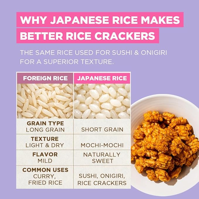 Mochi Rice Nuggets – Japanese Rice Crackers, Rice Crispy Treats, Japanese Snacks, No MSG, No Artificial Colors or Preservatives, Made in Japan, arare rice crackers, Beer snacks, Black pepper flavor 4.9oz (140g)