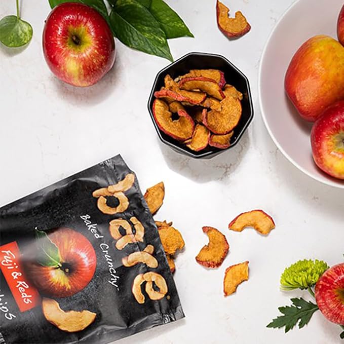 Bare Chips Variety Pack - Assortment of Apple Chips, Banana Chips and Coconut Chips Snack Size - Care Package Gift Box (18 Count)