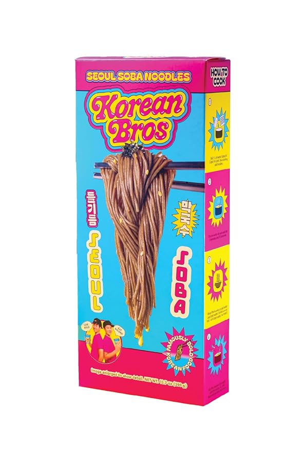Korean Bros Seoul Soba Noodles (390g) – Authentic Korean-Style Noodles, 3 Servings