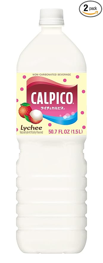 Calpico Soft Drink, Lychee, 50.67 Fl Oz (Pack of 2)