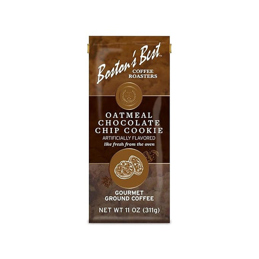 Boston’s Best - Oatmeal Chocolate Chip Flavored Coffee, Delicious Gourmet Premium Ground Coffee, 11 oz. / 311 g Bag