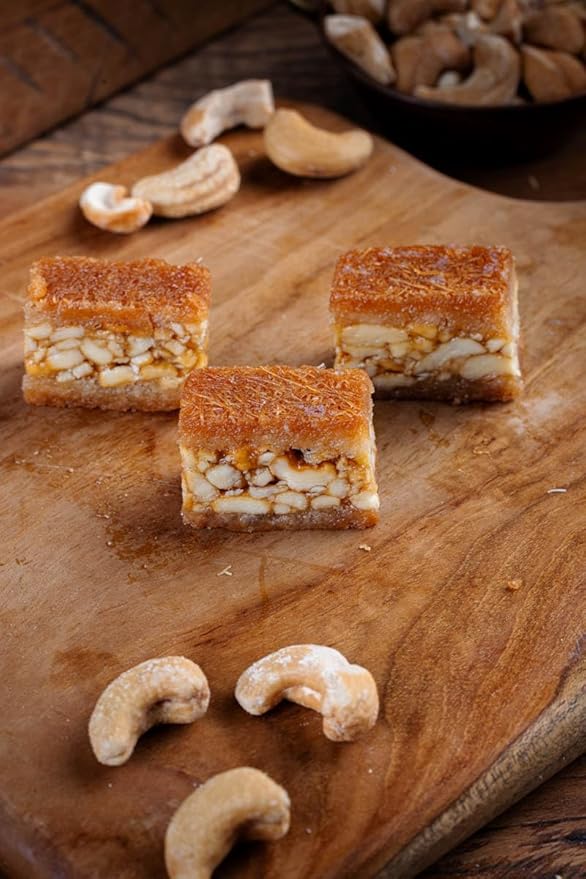 Snacklava Cashew Kunafa - 6 Pack (18 Pieces) - No Artifical Ingredients, Colors or Preservatives - Premium Handmade Pastries