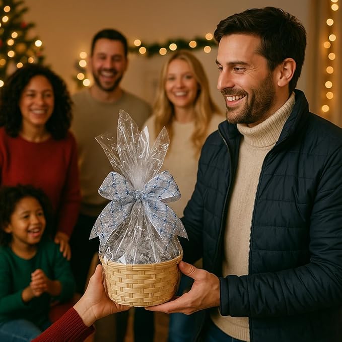 Handcrafted Gift Basket with Chocolates, Cookies, Snacks & Candy. Perfect for Birthdays, Sympathy, Holidays, Clients & Thank You Gifts (Small: $49.99, Holiday - Neutral)