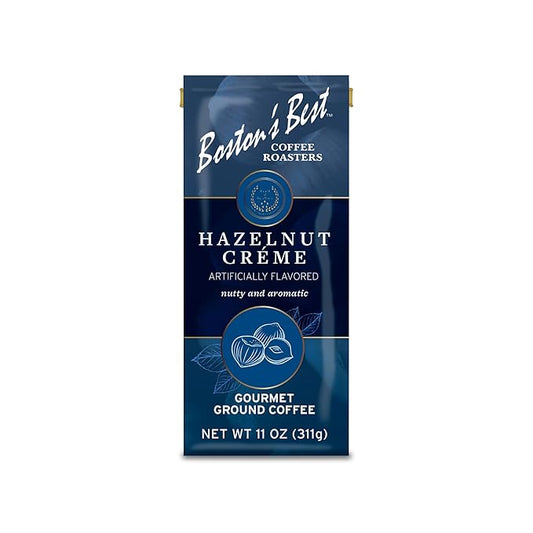 Boston’s Best Coffee - Hazelnut Creme Flavored Delicious Gourmet Coffee, Premium Ground - 11 oz. / 311 g Bag