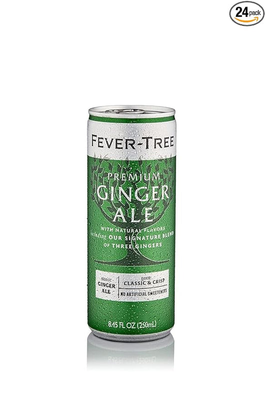 Fever-Tree Ginger Ale – Premium Mixer for Cocktails and Mocktails, 8.45 fl oz Cans, Pack of 24 – Naturally Sourced, Non-GMO