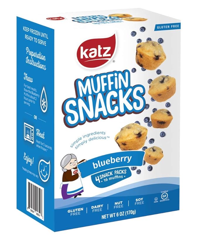 Katz Gluten Free Muffin Snack Variety Pack | Dairy Free, Nut Free, Soy Free, Gluten Free | Kosher (3 Packs of 4 Muffins, 11 Ounce Each)