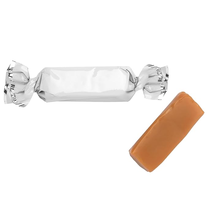 Candy Envy - Individually Wrapped Caramels - White Wrapper - 12 Bags (Casepack) Bulk White Candy