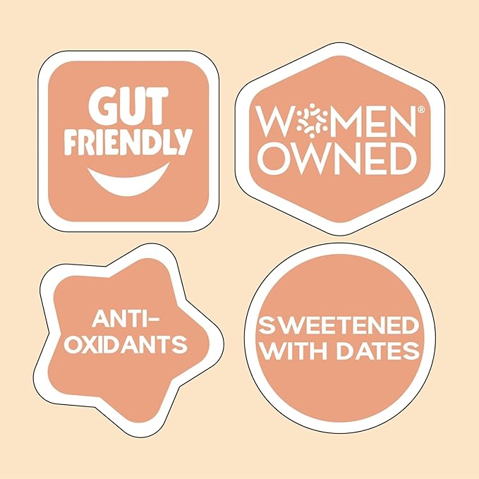 Peach Sparkling Wellness Soda - Naturally sweetened with dates - Crafted with balsamic vinegar - 5 simple ingredients - Low calorie - Antioxidant-rich - No added sugar 12 pack