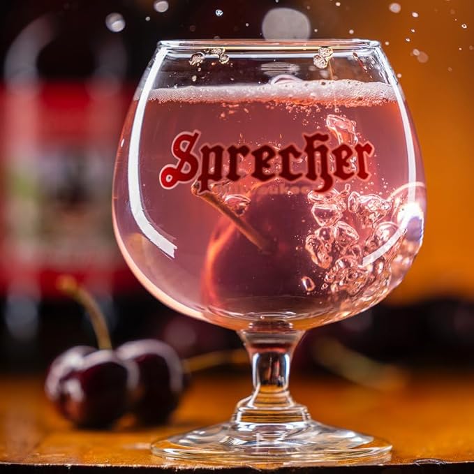Sprecher Cherry Cola in 16 fl oz Cans (12 Pack), Fire-Brewed Craft Soda with Real Honey & Door County Cherry Juice, Handcrafted Premium Cherry Soda, Caffeine-Free, Gourmet Beverage