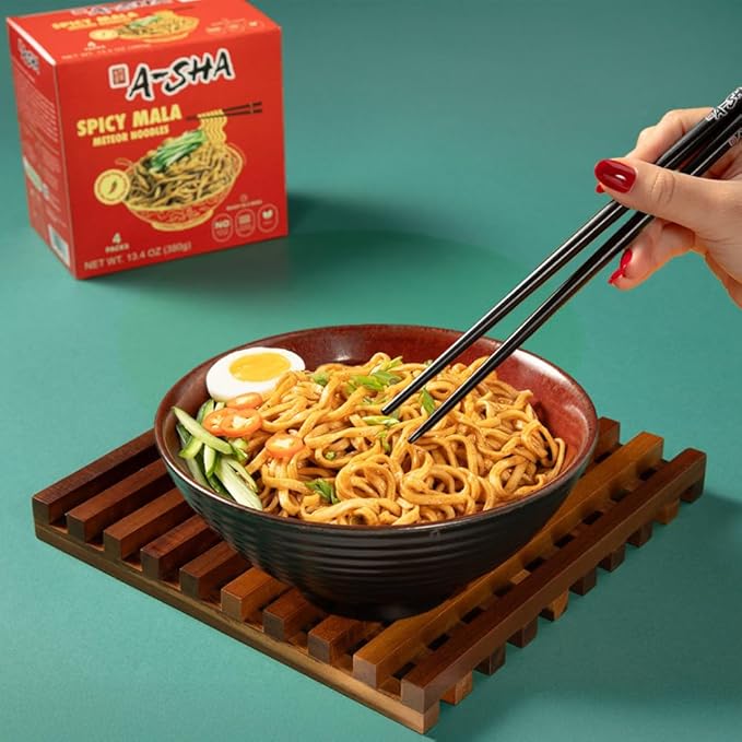 A-Sha The Signature Noodles Collection (3 Flavors, 12 Packs) | 11g+ of Protein | Premium Air Dried Never Fried Noodles