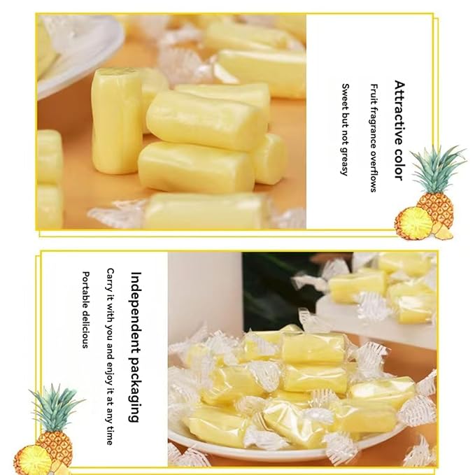 Fruit flavored gummies 17.63OZ (500g), soft and chewy candy snacks, There are three flavors: white peach, apple and pineapple，Independent packaging.