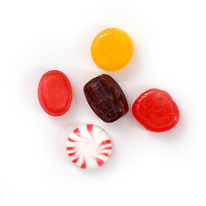 Old Fashioned Hard Candy Assortment, 1 Pound Bulk Candy (Approx. 75 pcs.), Butterscotch, Root Beer Barrels, Strawberry Filled Bon Bons, Cinnamon Discs, Starlight Peppermints