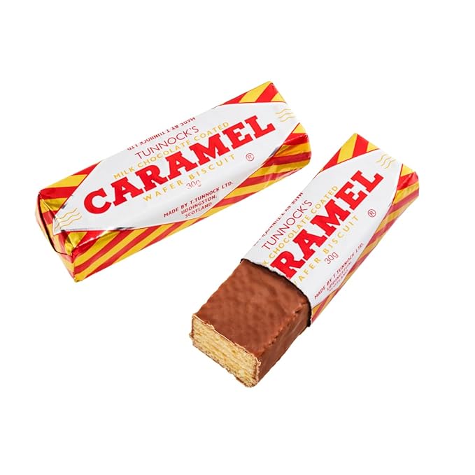 Tunnock's Caramel Wafers - Milk Chocolate (Pack of 16 Wafers) 120g